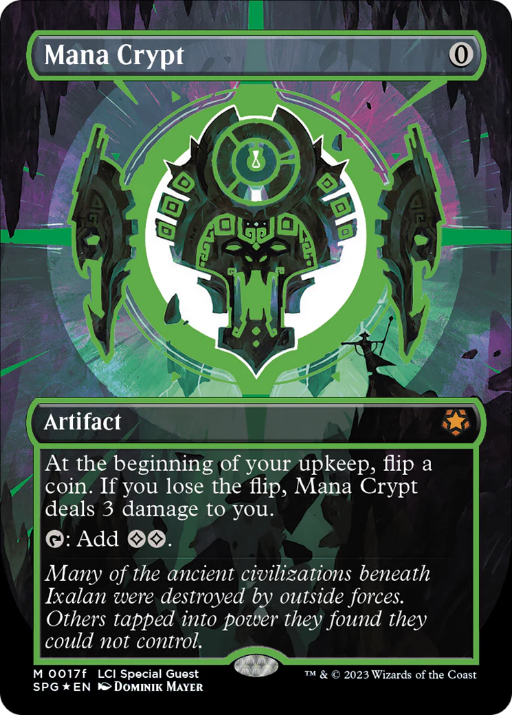 FOIL Mana Crypt (0017f) (Borderless) (SPG-17F) - Special Guests - Magic The Gathering