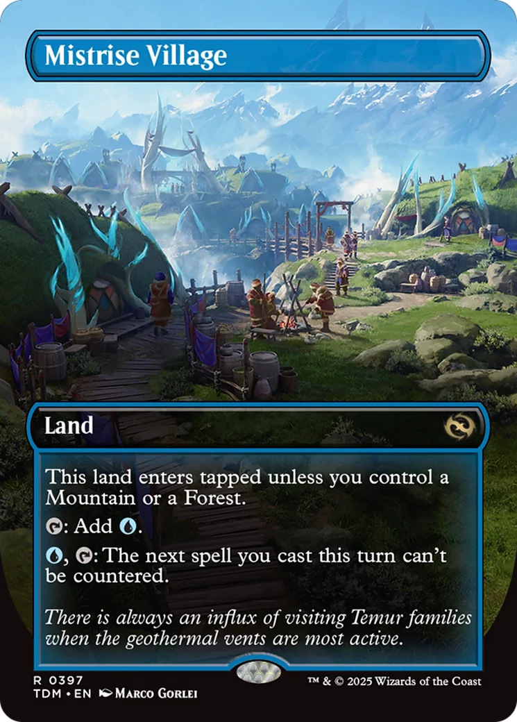 FOIL Mistrise Village (TDM-397) - Tarkir: Dragonstorm - Magic The Gathering