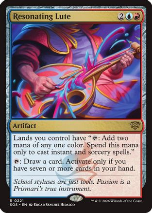 FOIL Resonating Lute (SOS-221) - Secrets of Strixhaven - Magic The Gathering