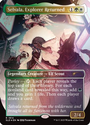 FOIL Selvala, Explorer Returned (Rainbow Foil) (SLD-1914) - Secret Lair Drop Series - Magic The Gathering