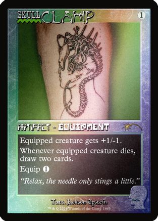 FOIL Skullclamp (Rainbow Foil) (SLD-1663) - Secret Lair Drop Series - Magic The Gathering