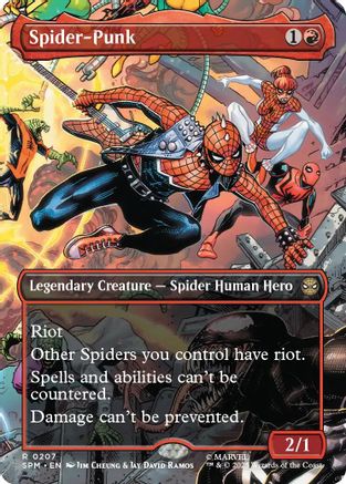 FOIL Spider-Punk (0207) (Borderless) (SPM-207) - Marvel's Spider-Man - Magic The Gathering