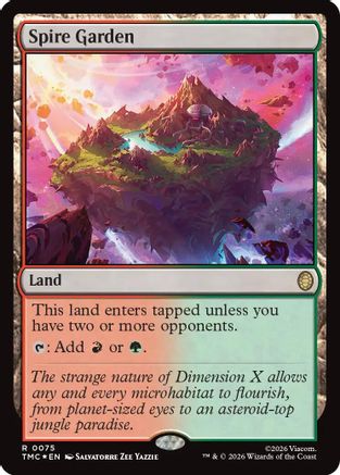 FOIL Spire Garden (Surge Foil) (TMC-075) - Commander: Teenage Mutant Ninja Turtles - Magic The Gathering
