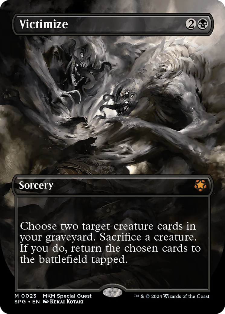 FOIL Victimize (Borderless) (SPG-023) - Special Guests - Magic The Gathering