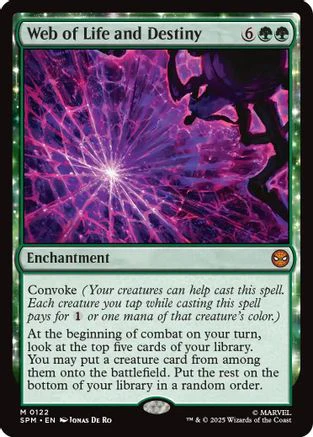 FOIL Web of Life and Destiny (SPM-122) - Marvel's Spider-Man - Magic The Gathering