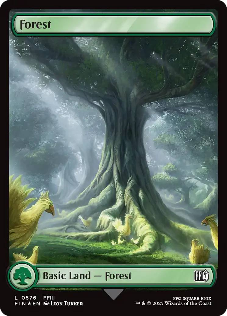 FOIL Forest (0576) (Surge Foil) (FIN-576) - FINAL FANTASY - Magic The Gathering