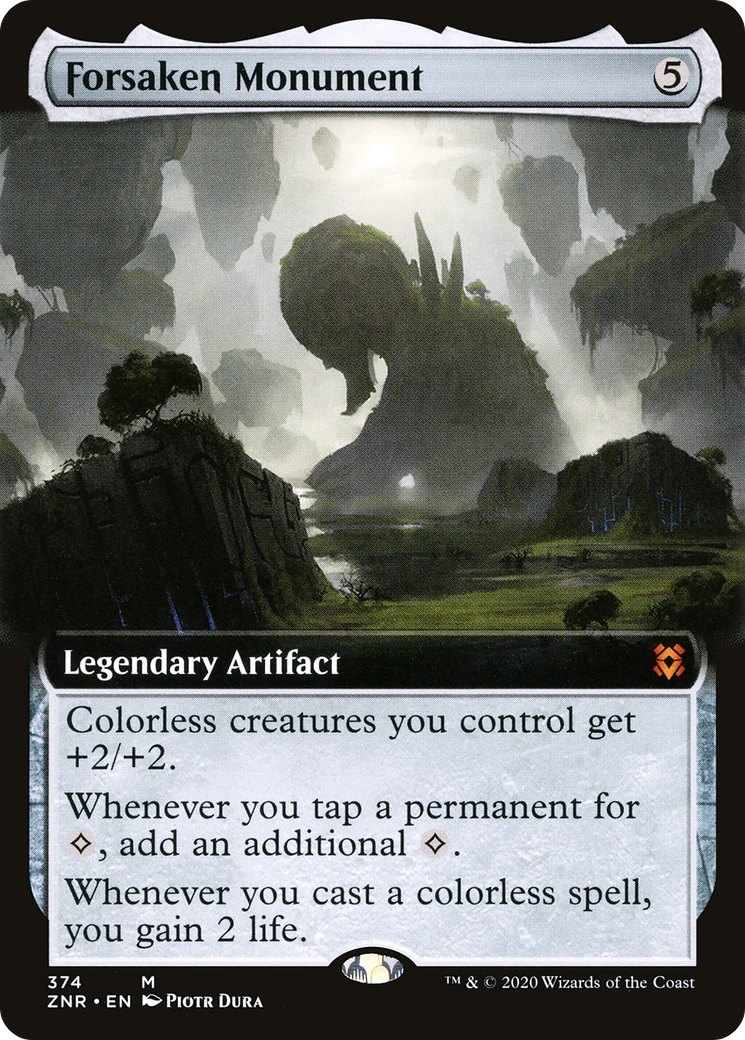 Forsaken Monument (Extended Art) (ZNR-374) - Zendikar Rising - Magic The Gathering