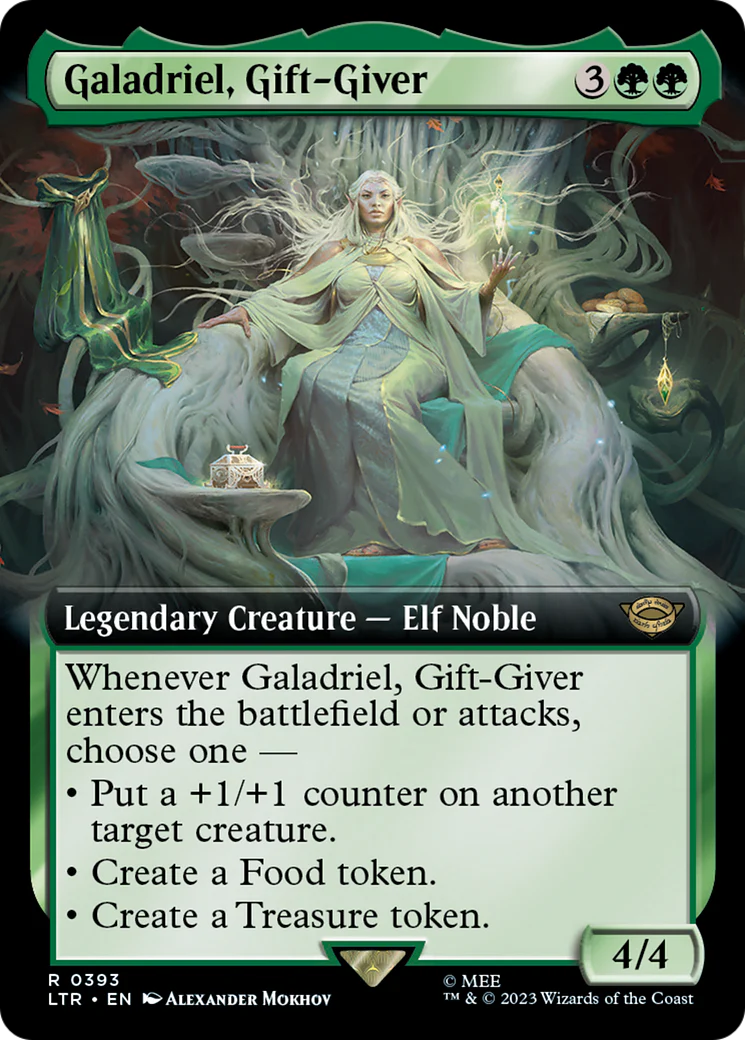 Galadriel, Gift-Giver (Extended Art) (LTR-393) - The Lord of the Rings: Tales of Middle-earth - Magic The Gathering