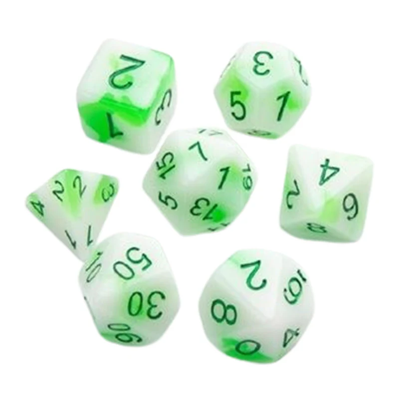 Gamegenic Glow Series Venom Stones RPG Dice Set (7 pcs) - Image 2