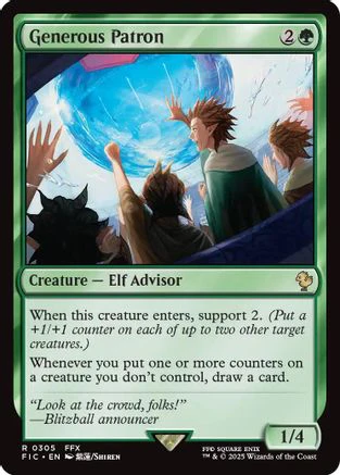FOIL Generous Patron (Surge Foil) (FIC-305) - Commander: FINAL FANTASY - Magic The Gathering