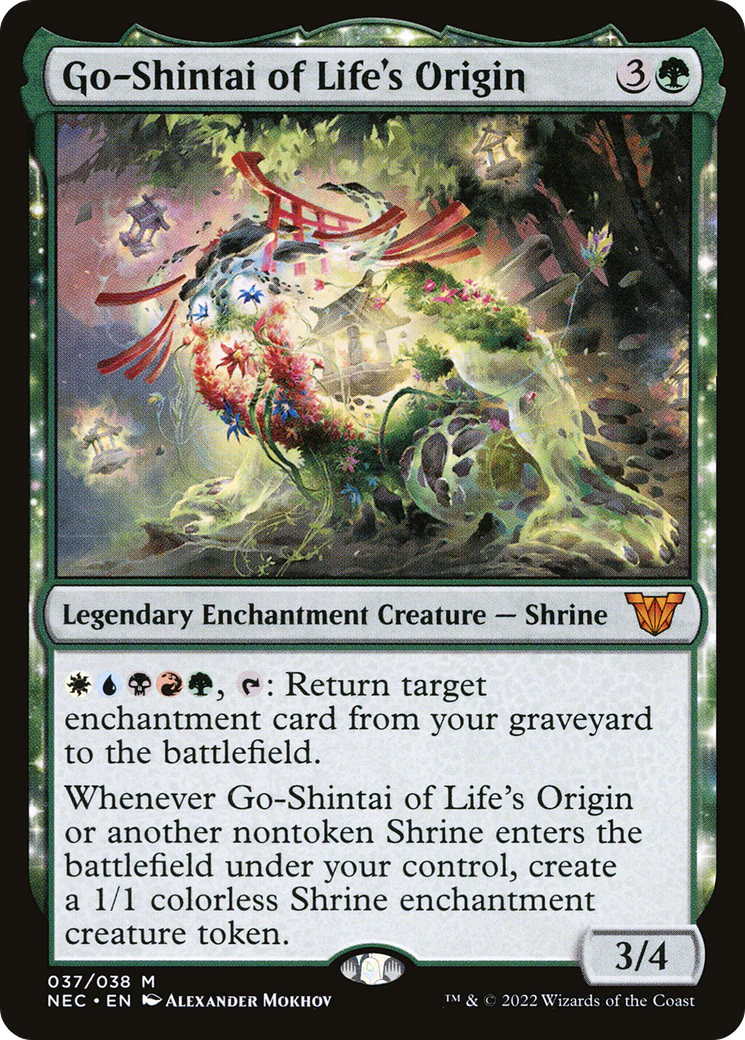 FOIL Go-Shintai of Life's Origin (NEC-037) - Neon Dynasty Commander - Magic The Gathering