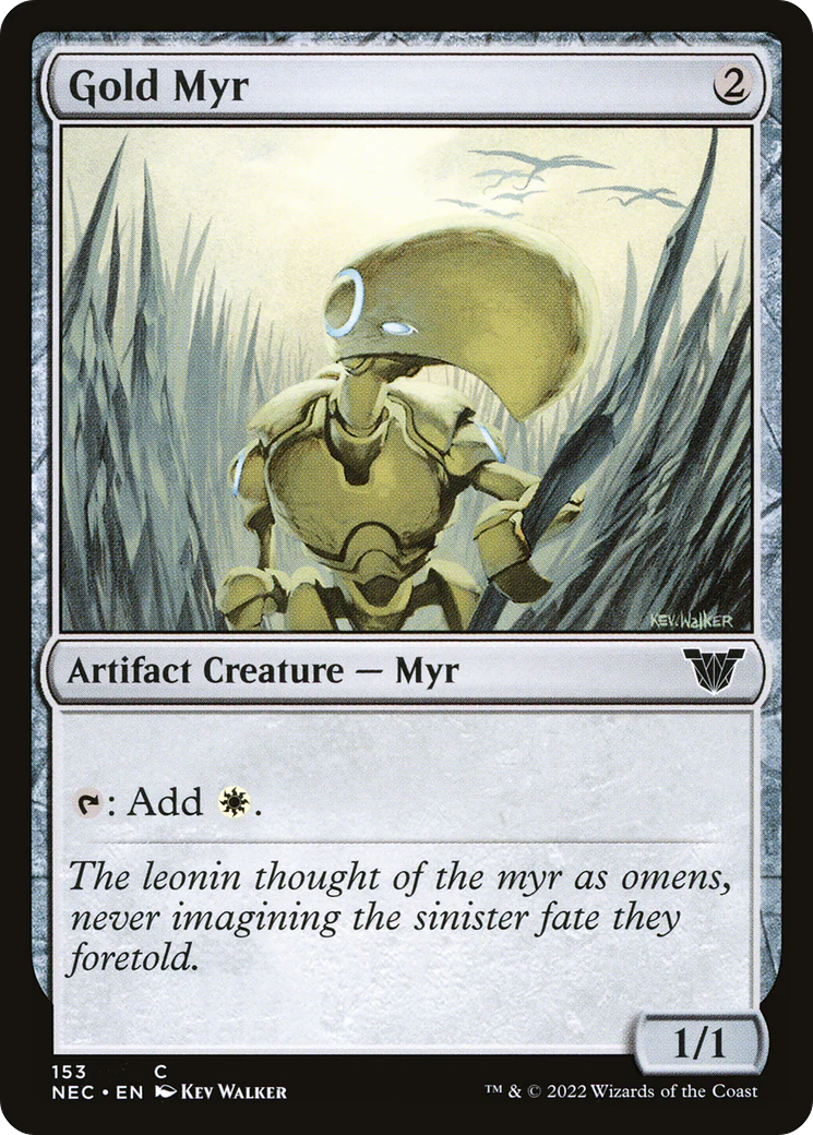 Gold Myr (NEC-153) - Neon Dynasty Commander - Magic The Gathering