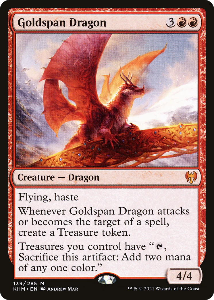 Goldspan Dragon (KHM-139) - Kaldheim - Magic The Gathering