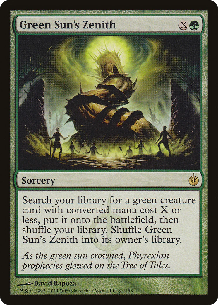 Green Sun's Zenith (MBS-081) - Mirrodin Besieged - Magic The Gathering