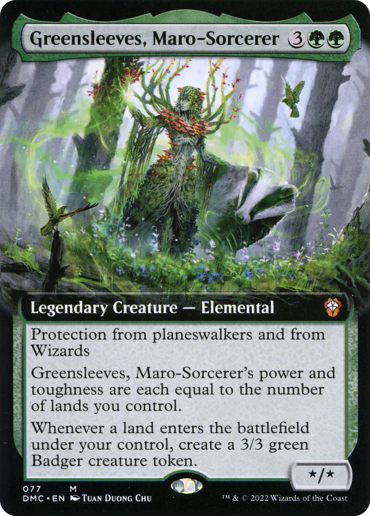 Greensleeves, Maro-Sorcerer (Extended Art) (DMC-077) - Dominaria United Commander - Magic The Gathering