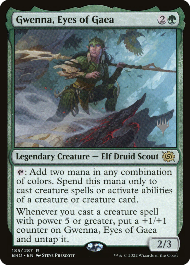 Gwenna, Eyes of Gaea (PPBRO-185P) - The Brothers' War Promos - Magic The Gathering