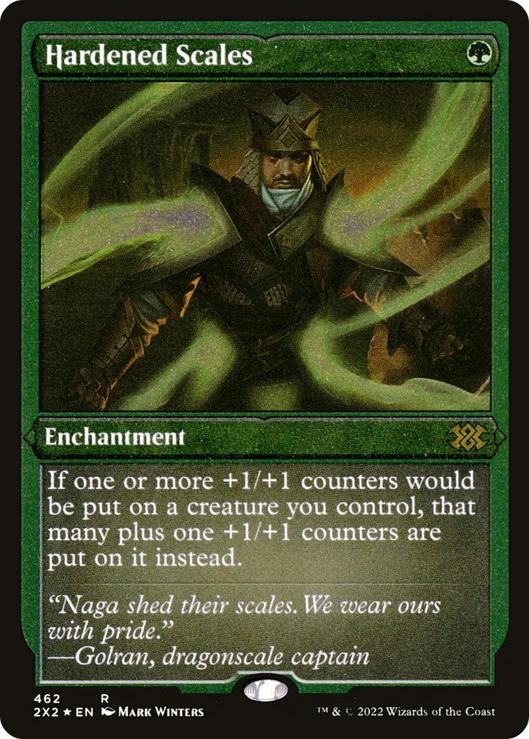 ETCHED FOIL Hardened Scales (2X2-462) - Double Masters 2022 - Magic The Gathering