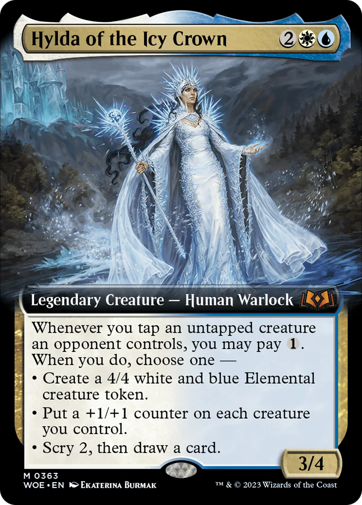 FOIL Hylda of the Icy Crown (Extended Art) (WOE-363) - Wilds of Eldraine - Magic The Gathering