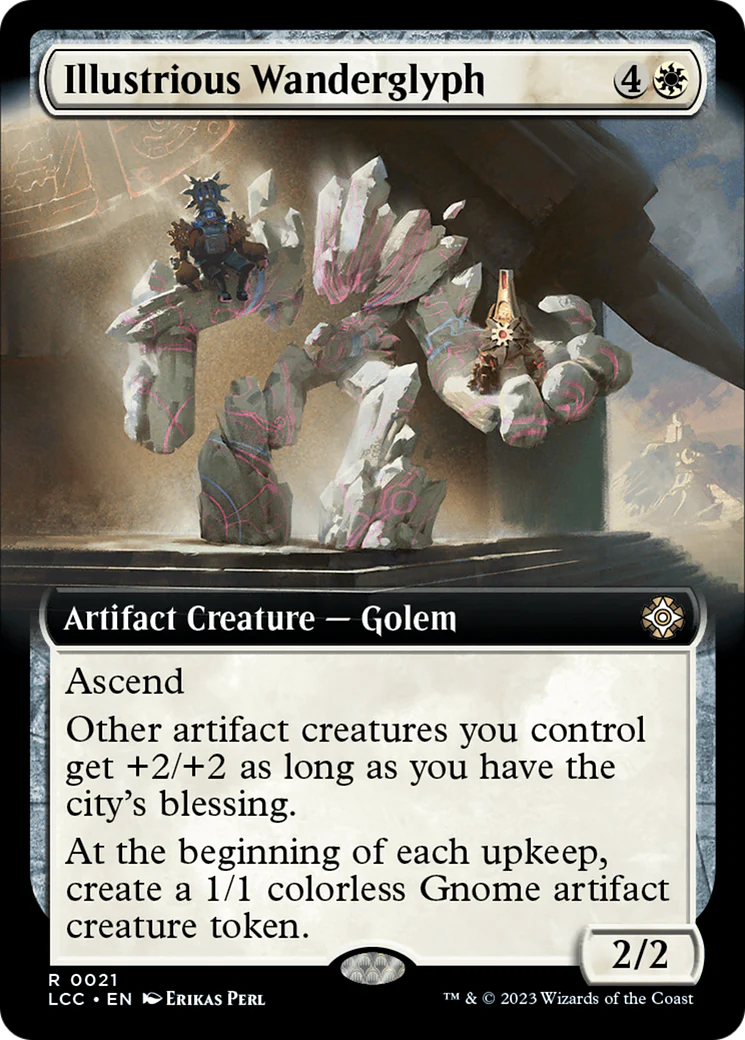 FOIL Illustrious Wanderglyph (Extended Art) (LCC-021) - The Lost Caverns of Ixalan Commander - Magic The Gathering