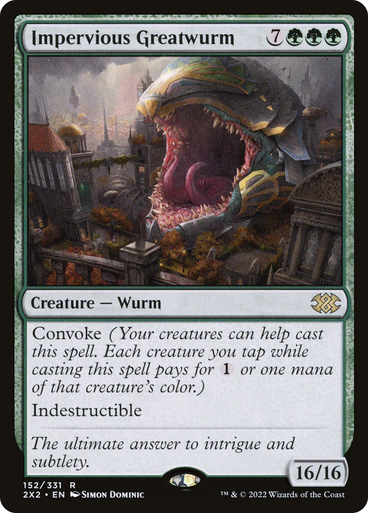 Impervious Greatwurm (2X2-152) - Double Masters 2022 - Magic The Gathering
