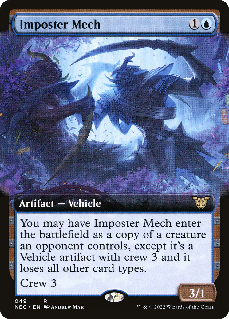 Imposter Mech (Extended Art) (NEC-049) - Neon Dynasty Commander - Magic The Gathering