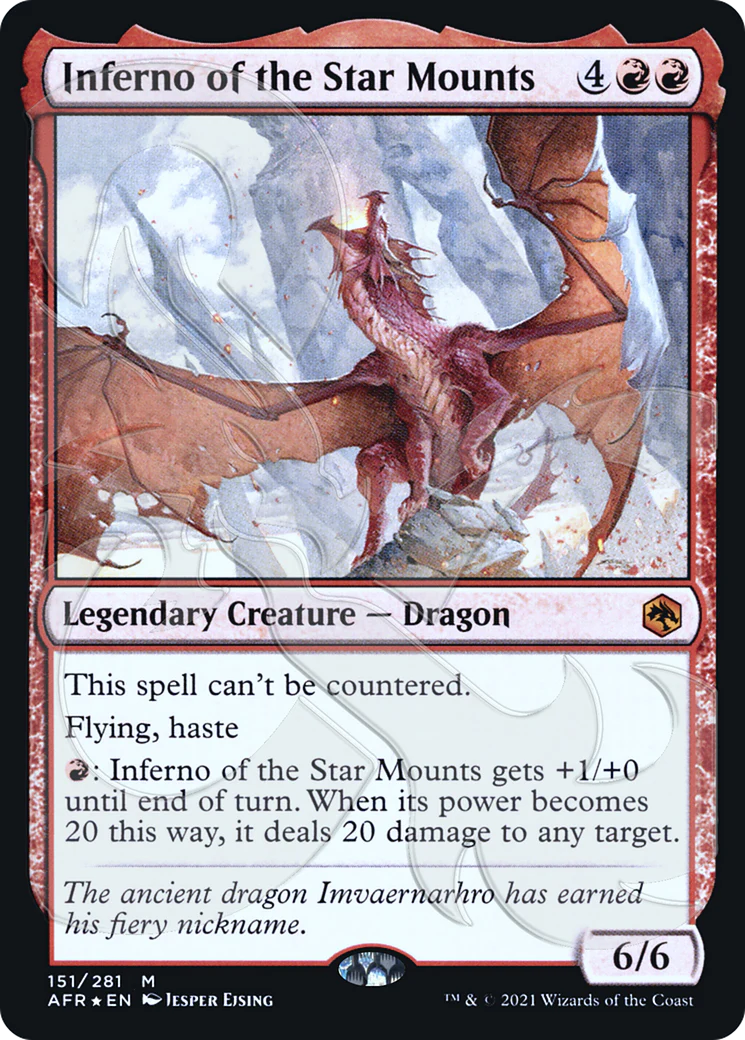 FOIL Inferno of the Star Mounts (AFR&-151) - Adventures in the Forgotten Realms Promos - Magic The Gathering