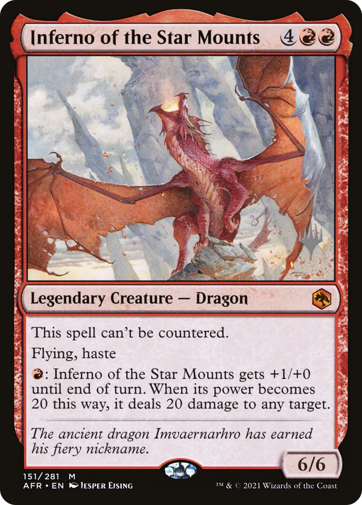 FOIL Inferno of the Star Mounts (PPAFR-151P) - Adventures in the Forgotten Realms Promos - Magic The Gathering