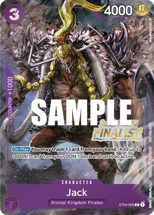 Jack (Online Regional 2023) [Finalist] (ST04-008) - One Piece Promotion Cards