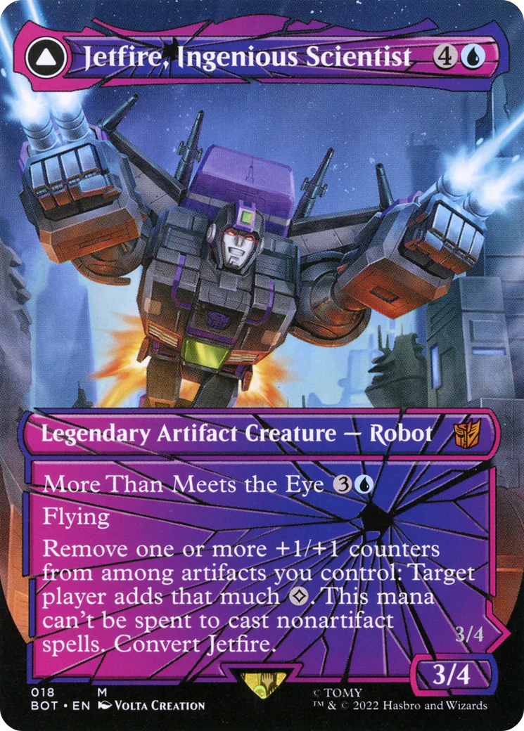 Jetfire, Ingenious Scientist (Shattered Glass) (BOT-018) - Transformers - Magic The Gathering