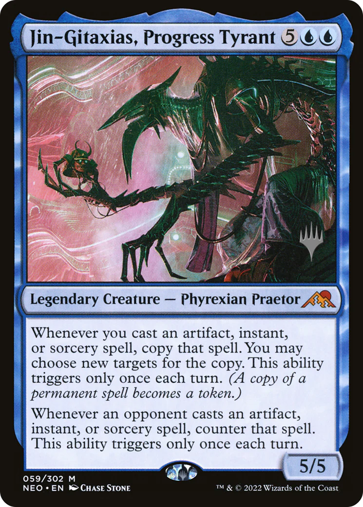 FOIL Jin-Gitaxias, Progress Tyrant (PPNEO-059) - Kamigawa: Neon Dynasty Promos - Magic The Gathering