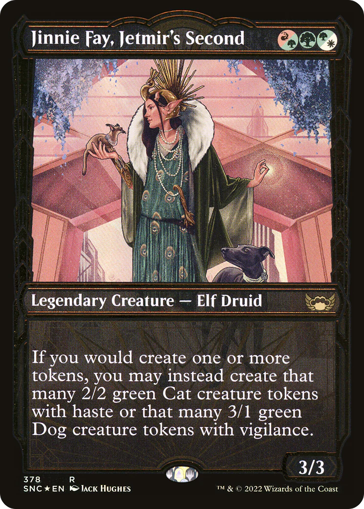 FOIL Jinnie Fay, Jetmir's Second (Gilded Foil) (SNC-378) - Streets of New Capenna - Magic The Gathering