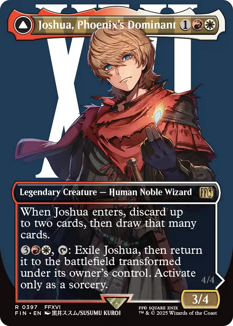 FOIL Joshua, Phoenix's Dominant // Phoenix, Warden of Fire (FIN-397) - FINAL FANTASY - Magic The Gathering