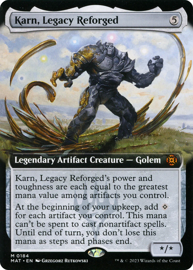 FOIL Karn, Legacy Reforged (Extended Art) (MAT-184) - March of the Machine: The Aftermath - Magic The Gathering