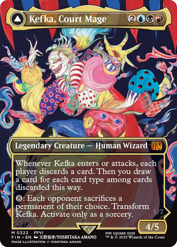 Kefka, Court Mage (Borderless) (0322) (FIN-322) - FINAL FANTASY - Magic The Gathering