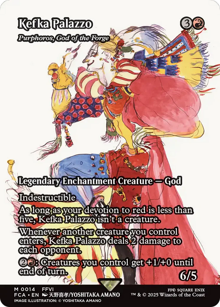 Kefka Palazzo - Purphoros, God of the Forge (Showcase) (FCA-014) - FINAL FANTASY: Through the Ages - Magic The Gathering