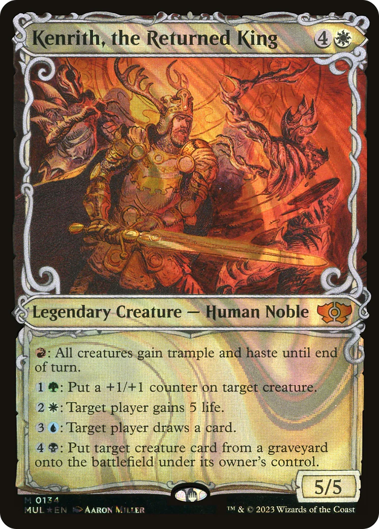 FOIL Kenrith, the Returned King (Halo Foil) (MUL-134) - Multiverse Legends - Magic The Gathering
