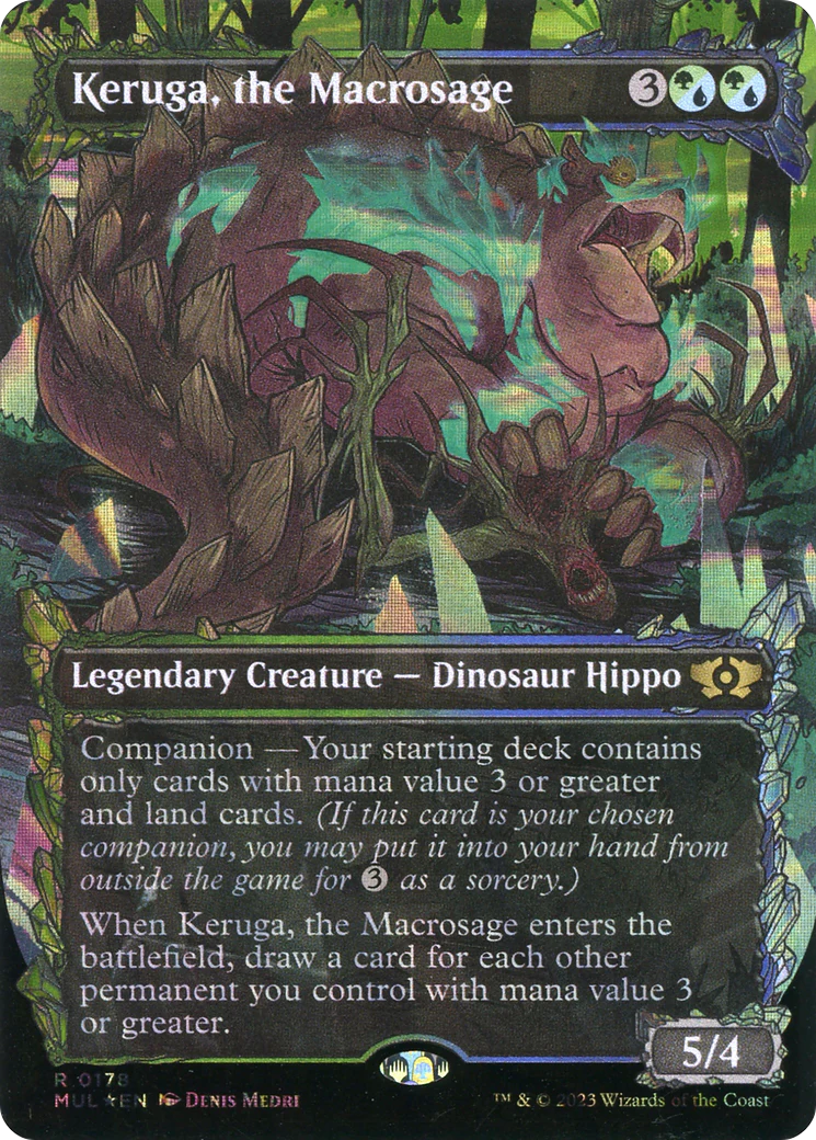 FOIL Keruga, the Macrosage (Halo Foil) (MUL-178) - Multiverse Legends - Magic The Gathering