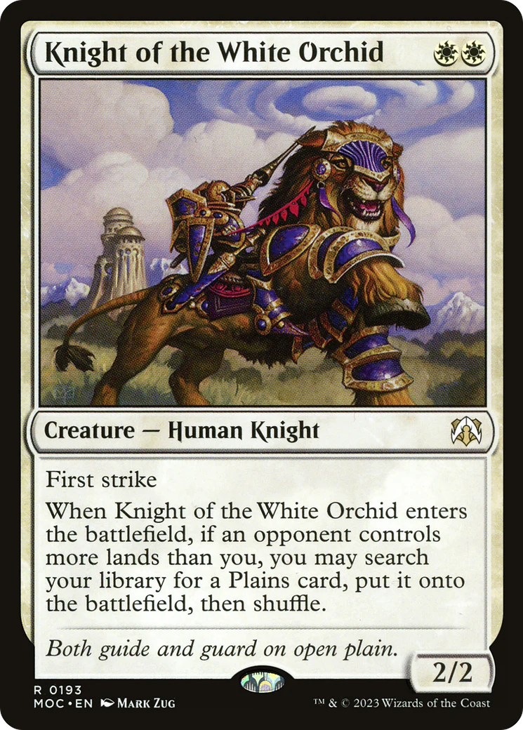Knight of the White Orchid (MOC-193) - March of the Machine Commander - Magic The Gathering