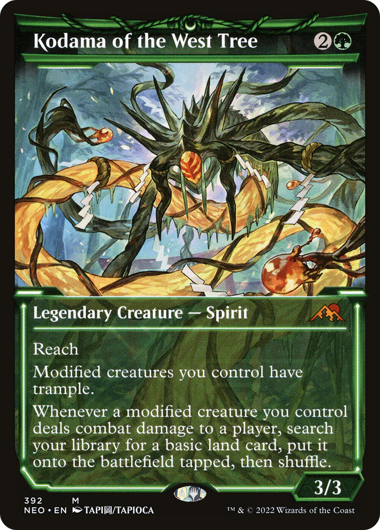 FOIL Kodama of the West Tree (Showcase) (NEO-392) - Kamigawa: Neon Dynasty - Magic The Gathering
