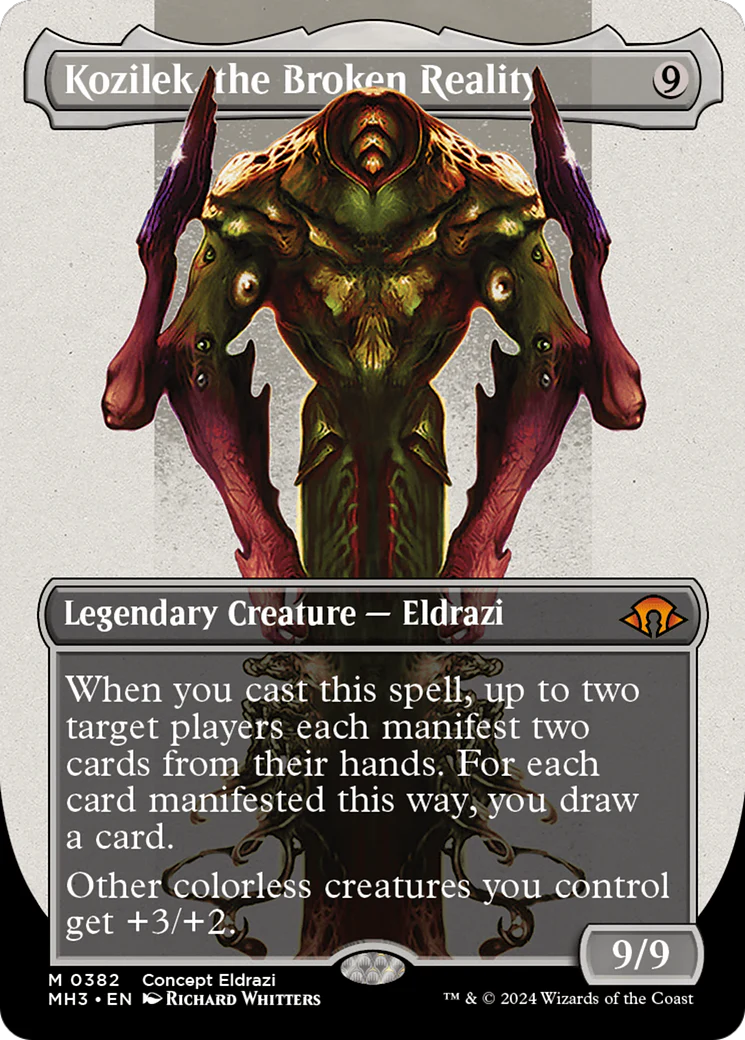 FOIL Kozilek, the Broken Reality (Borderless) (MH3-382) - Modern Horizons 3 - Magic The Gathering