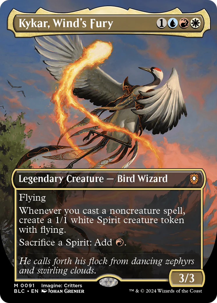 Kykar, Wind's Fury (BLC-091) - Bloomburrow Commander - Magic The Gathering