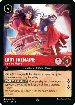 Lady Tremaine - Imperious Queen (110/204) - Rise of the Floodborn Cold Foil - Lorcana