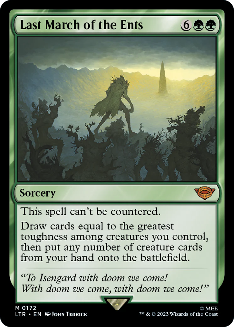 Last March of the Ents (LTR-172) - The Lord of the Rings: Tales of Middle-earth - Magic The Gathering