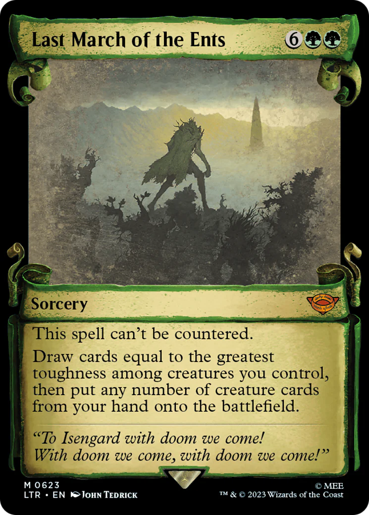 FOIL Last March of the Ents (Showcase Scrolls) (LTR-623) - The Lord of the Rings: Tales of Middle-earth - Magic The Gathering