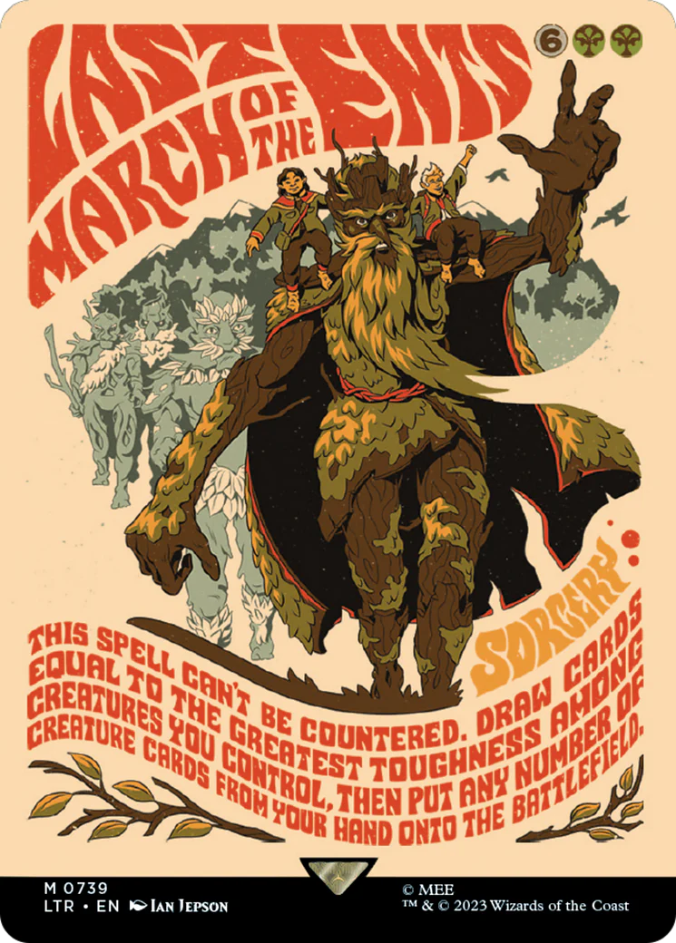 FOIL Last March of the Ents (Borderless Poster) (LTR-739) - The Lord of the Rings: Tales of Middle-earth - Magic The Gathering
