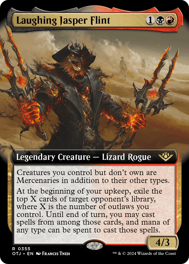 FOIL Laughing Jasper Flint (Extended Art) (OTJ-355) - Outlaws of Thunder Junction - Magic The Gathering