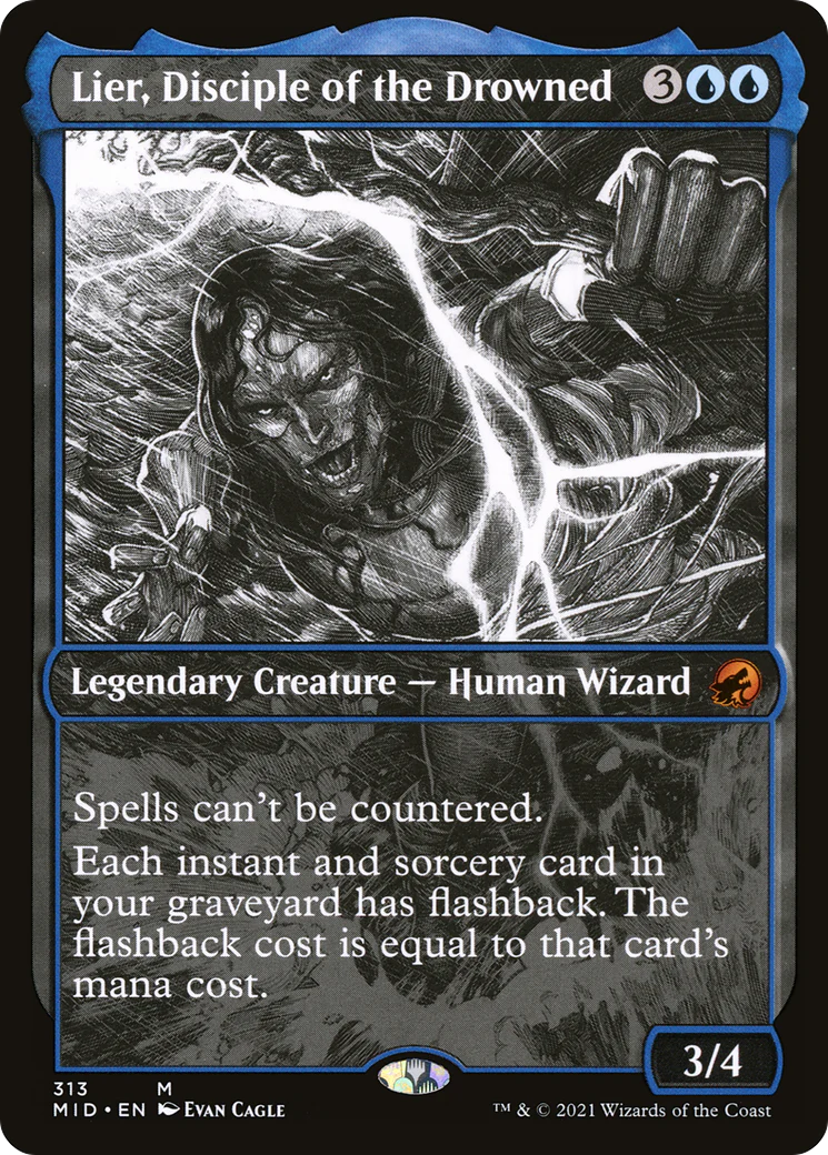 Lier, Disciple of the Drowned (Showcase) (MID-313) - Innistrad: Midnight Hunt - Magic The Gathering