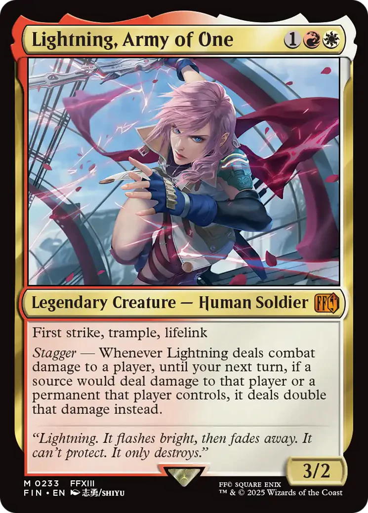 FOIL Lightning, Army of One (FIN-233) - FINAL FANTASY - Magic The Gathering