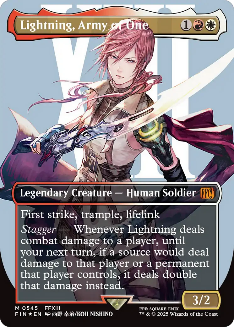 FOIL Lightning, Army of One (FIN-545) - FINAL FANTASY - Magic The Gathering