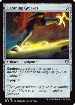 Lightning Greaves (SOC-350) - Commander: Secrets of Strixhaven - Magic The Gathering